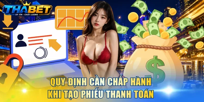 Quy định cần chấp hành khi tạo phiếu thanh toán