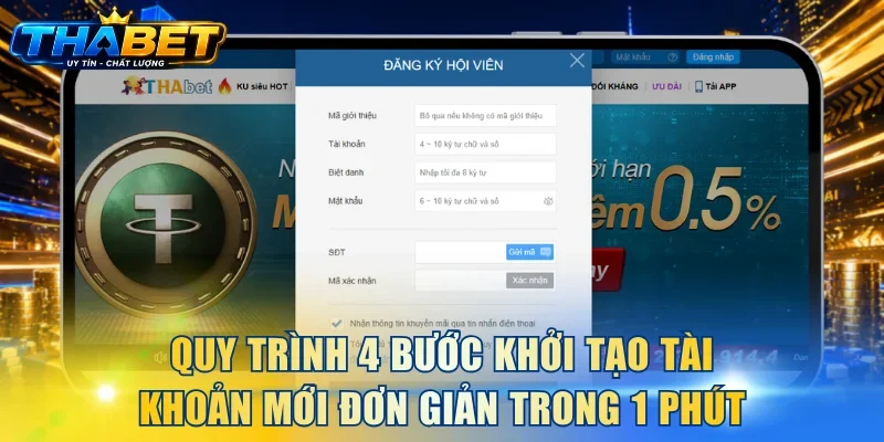 Quy trình 4 bước khởi tạo tài khoản mới đơn giản trong 1 phút